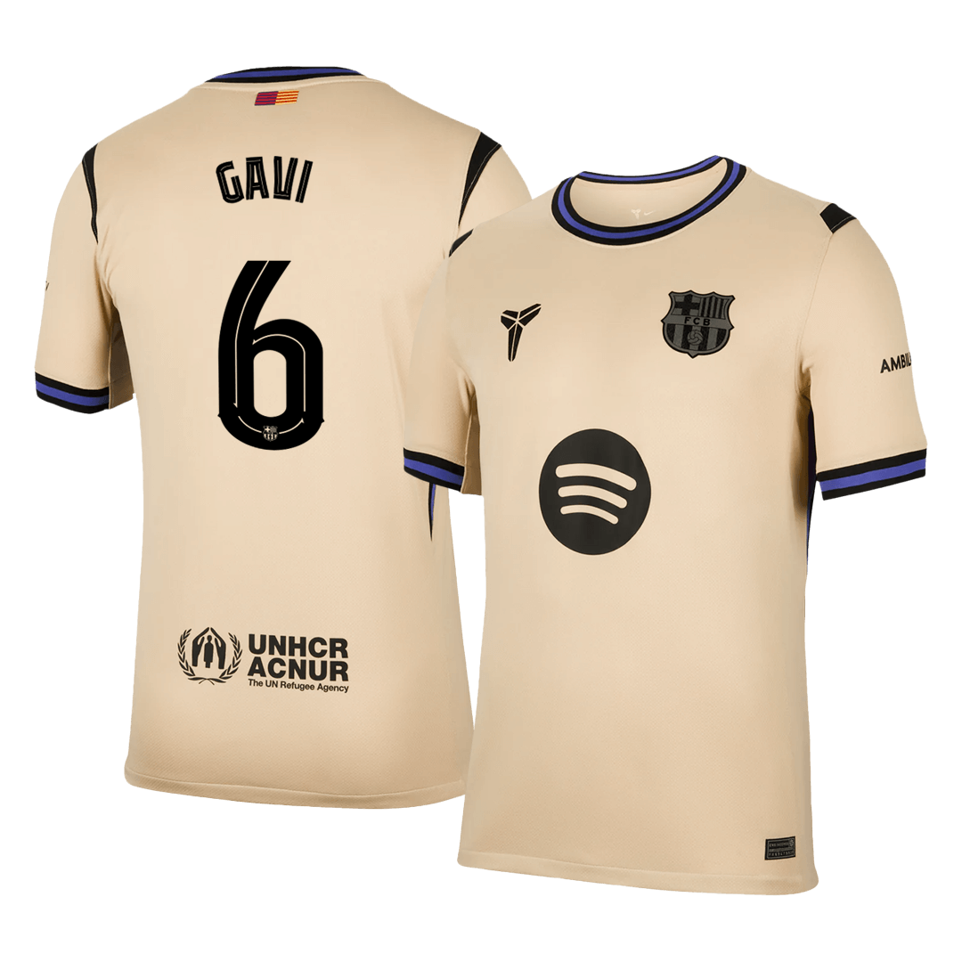 Barcelona GAVI #6 Away Soccer Jersey Replica 2025/26 UCL - Pro Jersey Shop