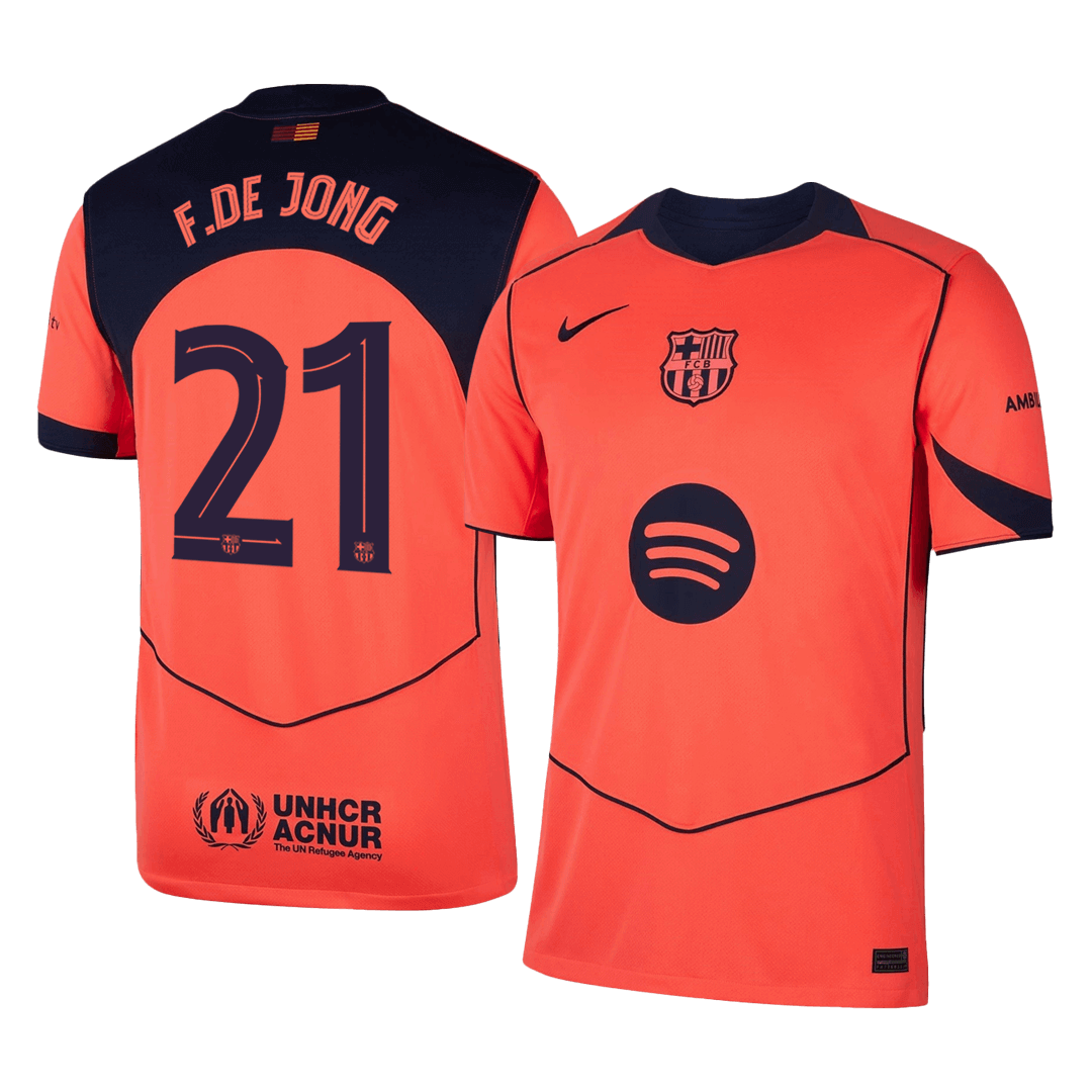 Barcelona F.DE JONG #21 Third Away Soccer Jersey Replica 2025/26 UCL - Pro Jersey Shop