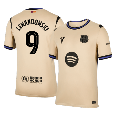 Barcelona LEWANDOWSKI #9 Away Soccer Jersey Replica 2025/26 UCL - Pro Jersey Shop