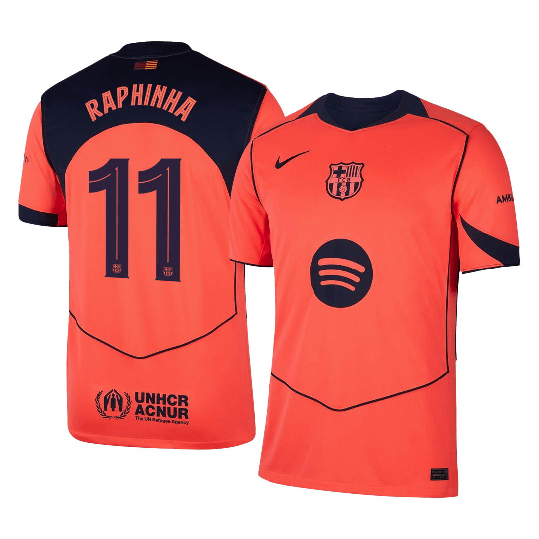 Barcelona RAPHINHA #11 Third Away Soccer Jersey Replica 2025/26 UCL - Pro Jersey Shop