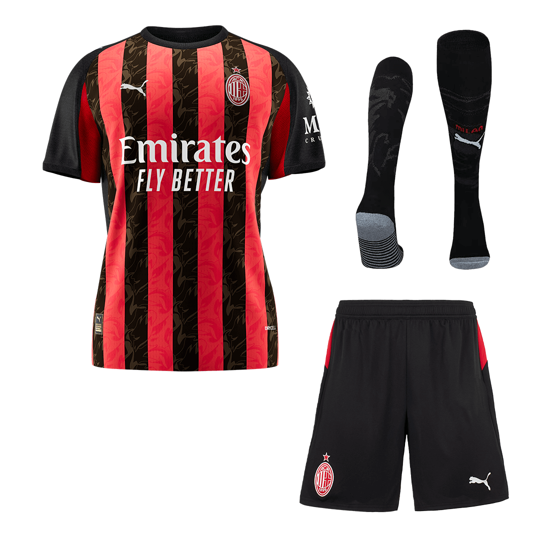AC Milan Home Soccer Fan Full Kit 2025/26 - Pro Jersey Shop