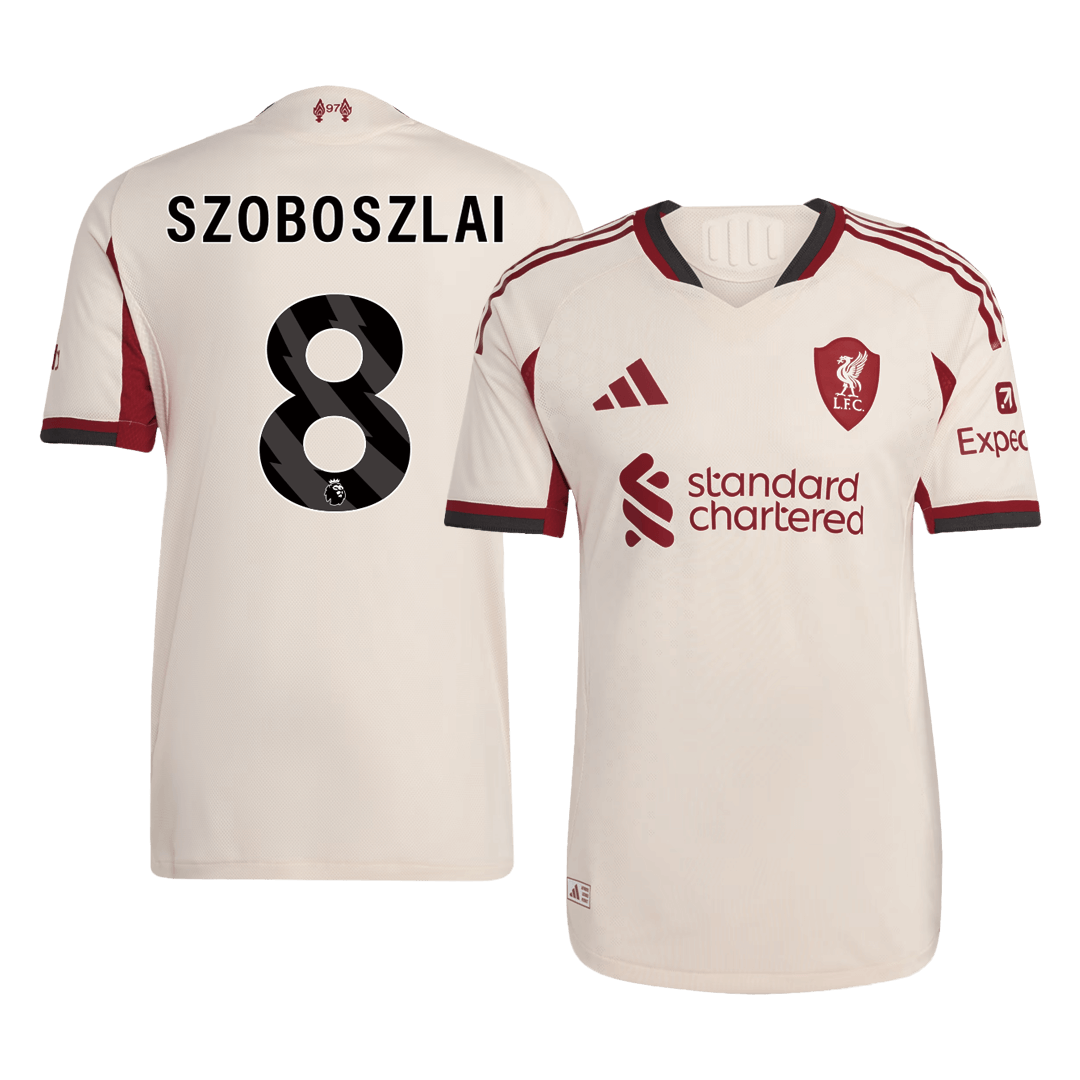 Liverpool SZOBOSZLAI #8 Away Soccer Match Jersey 2025/26 - Pro Jersey Shop