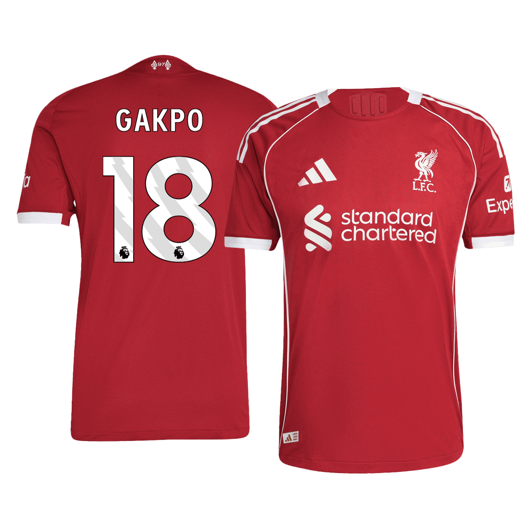 Liverpool GAKPO #18 Home Soccer Jersey Authentic 2025/26 - Pro Jersey Shop