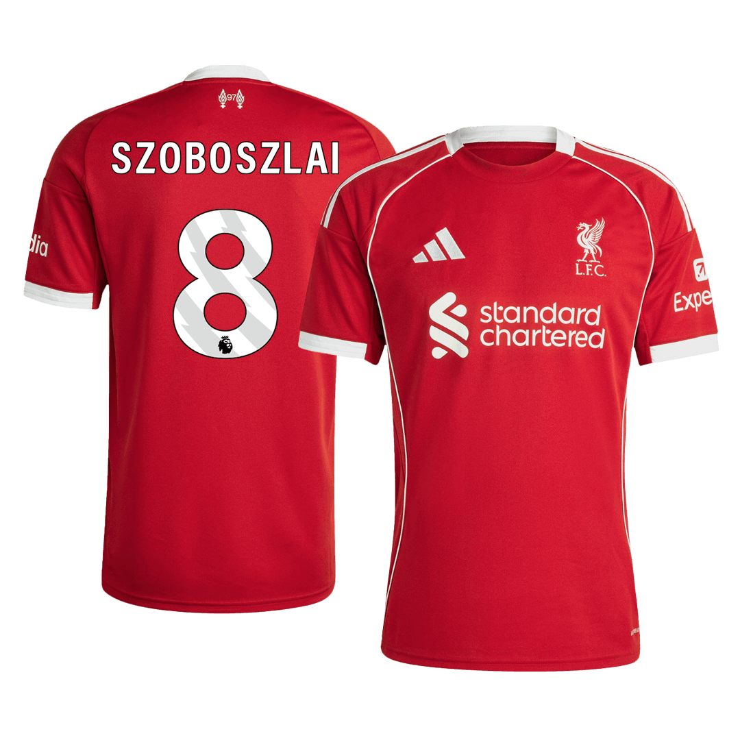 Liverpool SZOBOSZLAI #8 Home Soccer Jersey Replica 2025/26 - Pro Jersey Shop