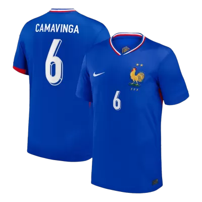 France CAMAVINGA #6 Home Soccer Jersey Replica 2024 Euro - Pro Jersey Shop