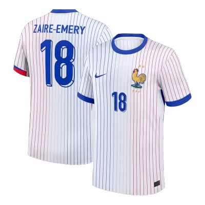France ZAIRE-EMERY #18 Away Soccer Jersey Replica 2024 Euro - Pro Jersey Shop