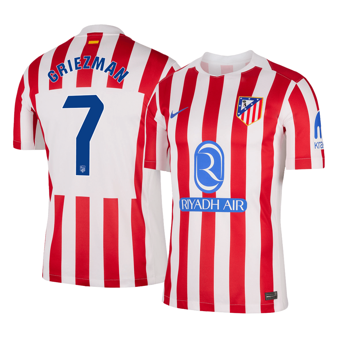 Atletico Madrid GRIEZMANN #7 Home Soccer Fan Jersey 2025/26 - Pro Jersey Shop