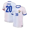 France COMAN #20 Away Soccer Jersey Replica 2024 Euro - Pro Jersey Shop
