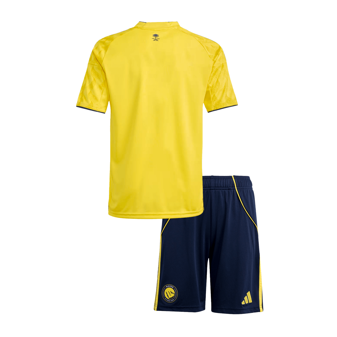 Kids Al Nassr Home Soccer Jersey Kit 2025/26 - Pro Jersey Shop