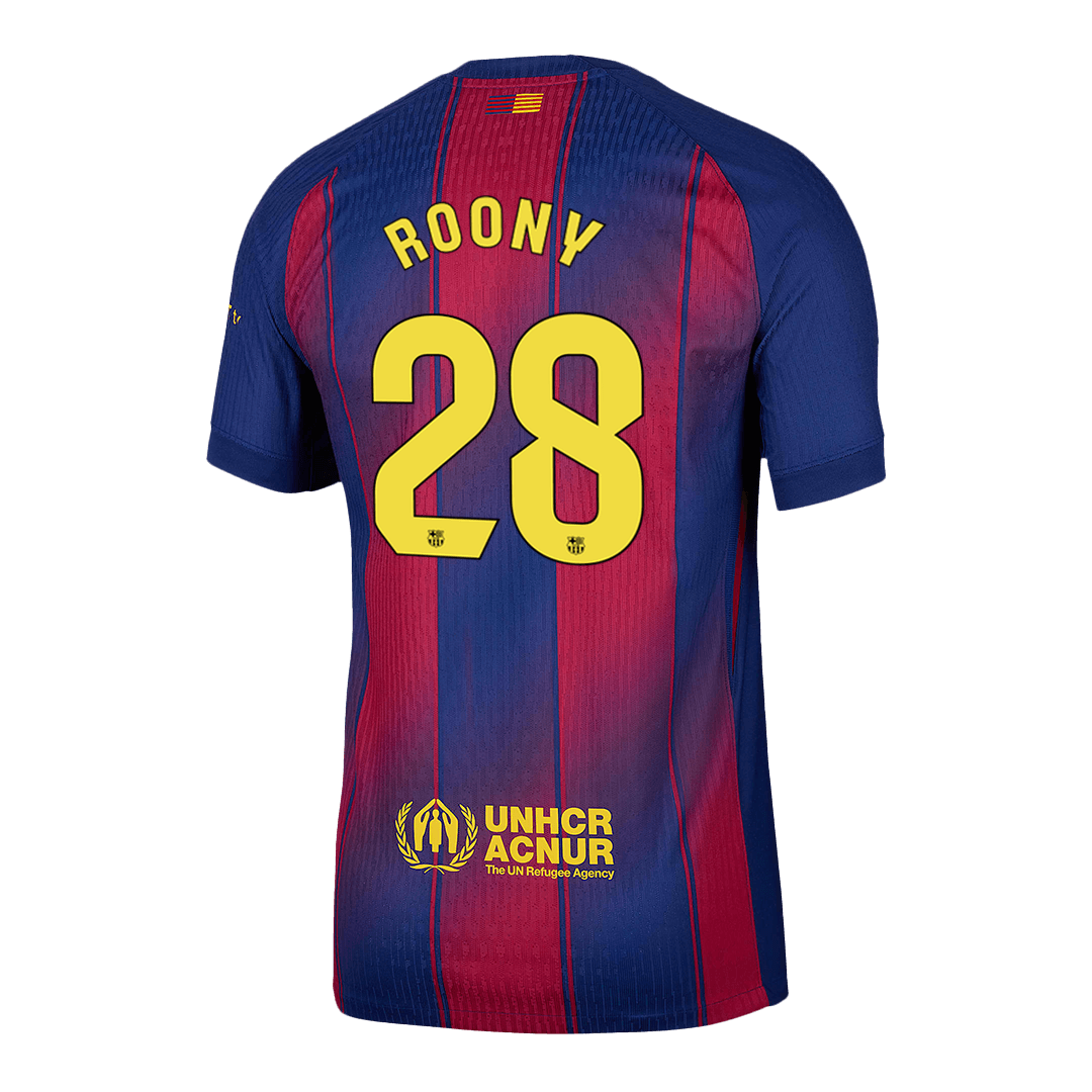 Barcelona ROONY #28 Home Soccer Match Jersey 2025/26 - Pro Jersey Shop