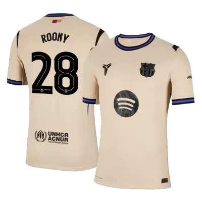 Barcelona ROONY #28 Away Soccer Match Jersey 2025/26 UCL - Pro Jersey Shop