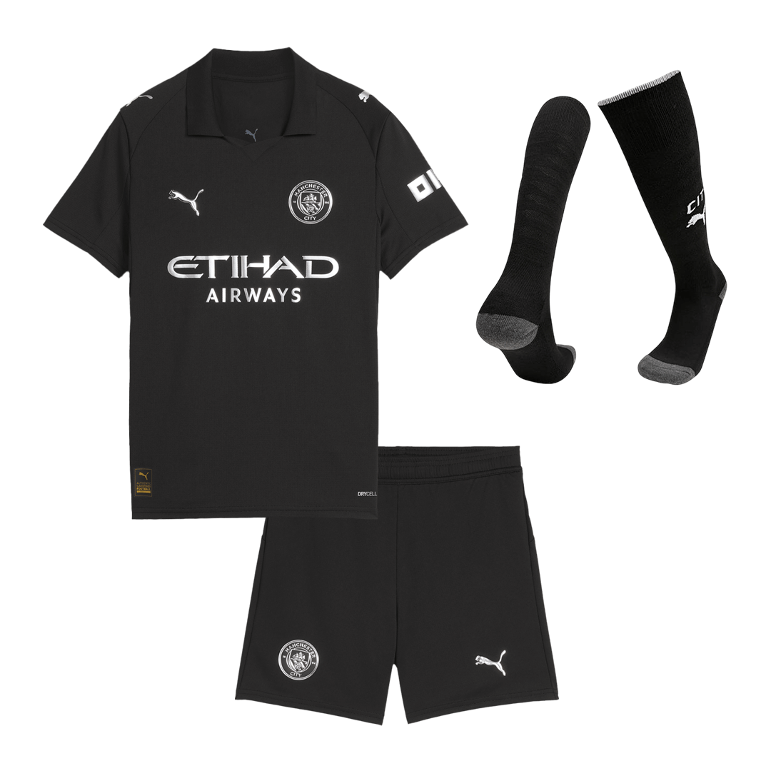 Kids Manchester City Away Soccer Jersey Full Kit 2025/26 - Pro Jersey Shop