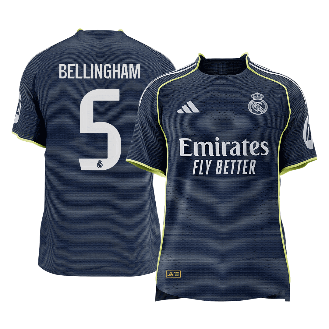 Real Madrid BELLINGHAM #5 Away Soccer Match Jersey 2025/26 - Pro Jersey Shop