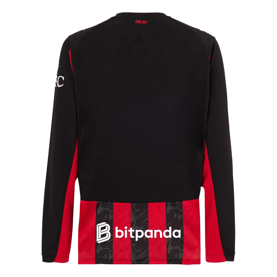 AC Milan Home Soccer Long Sleeves Fan Jersey2025/26 - Pro Jersey Shop