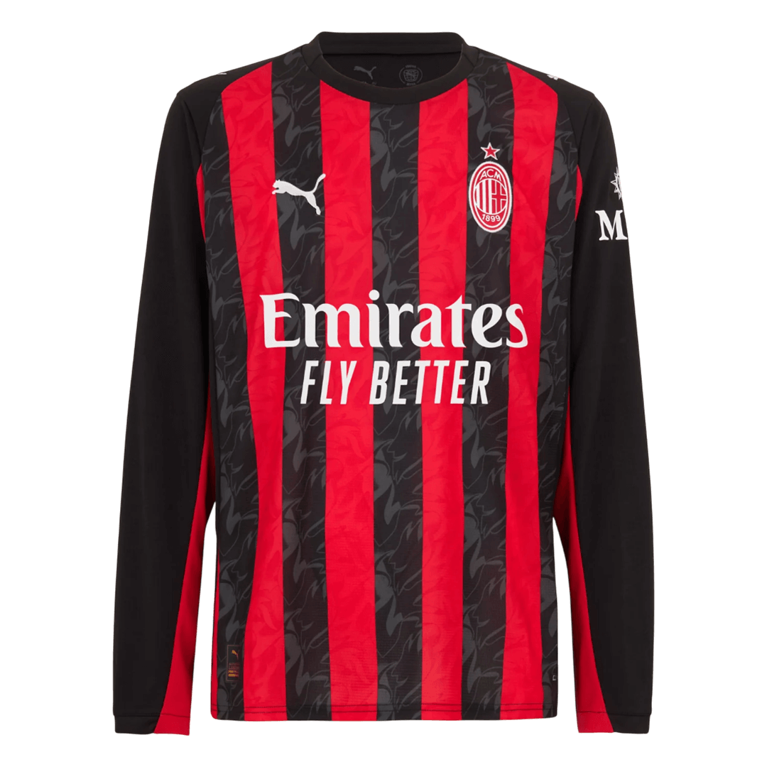 AC Milan Home Soccer Long Sleeves Fan Jersey2025/26 - Pro Jersey Shop