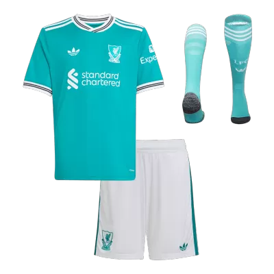 Kids Liverpool Third Away Soccer Jersey Full Kit 2025/26 - Pro Jersey Shop
