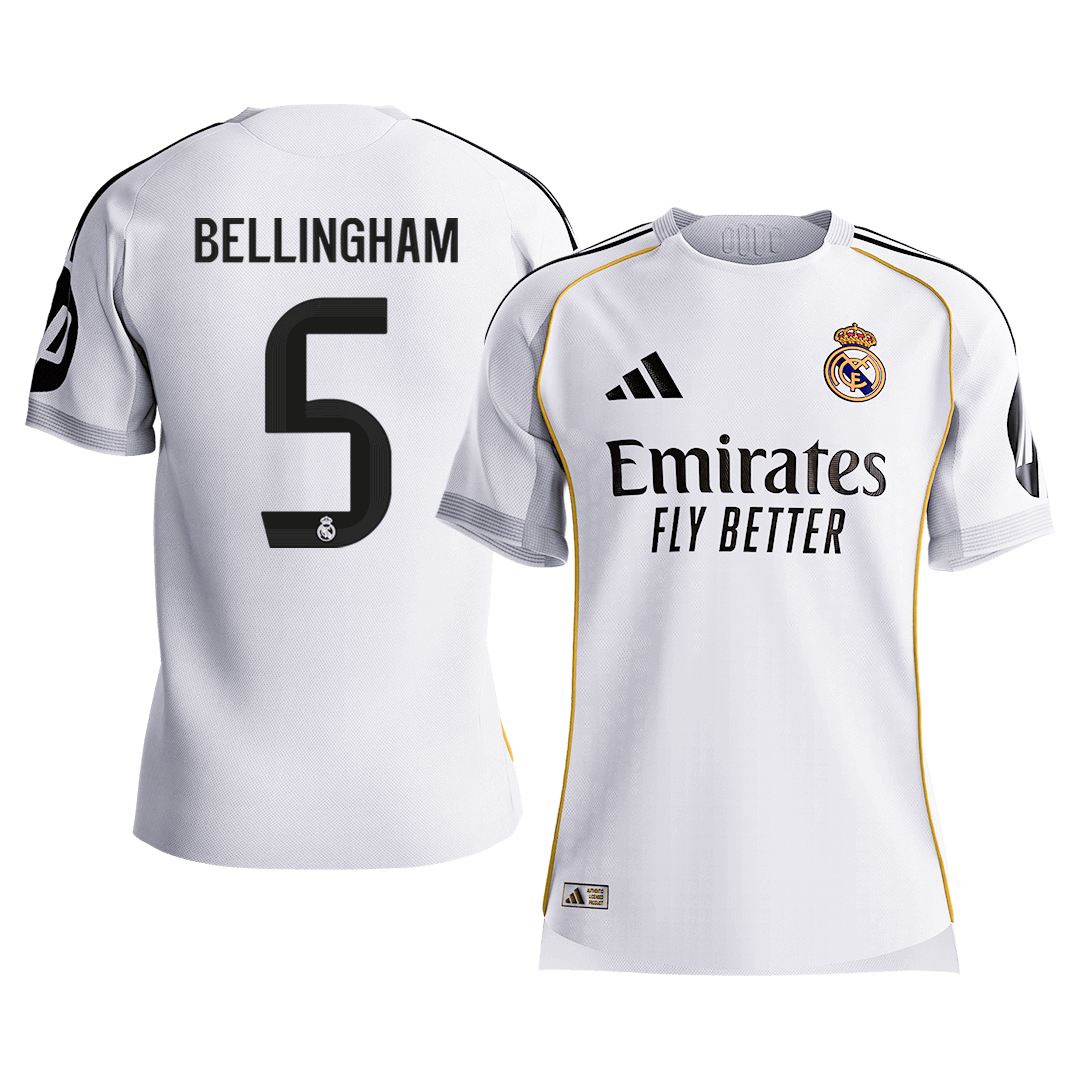 Real Madrid BELLINGHAM #5 Home Soccer Match Jersey 2025/26 - Pro Jersey Shop