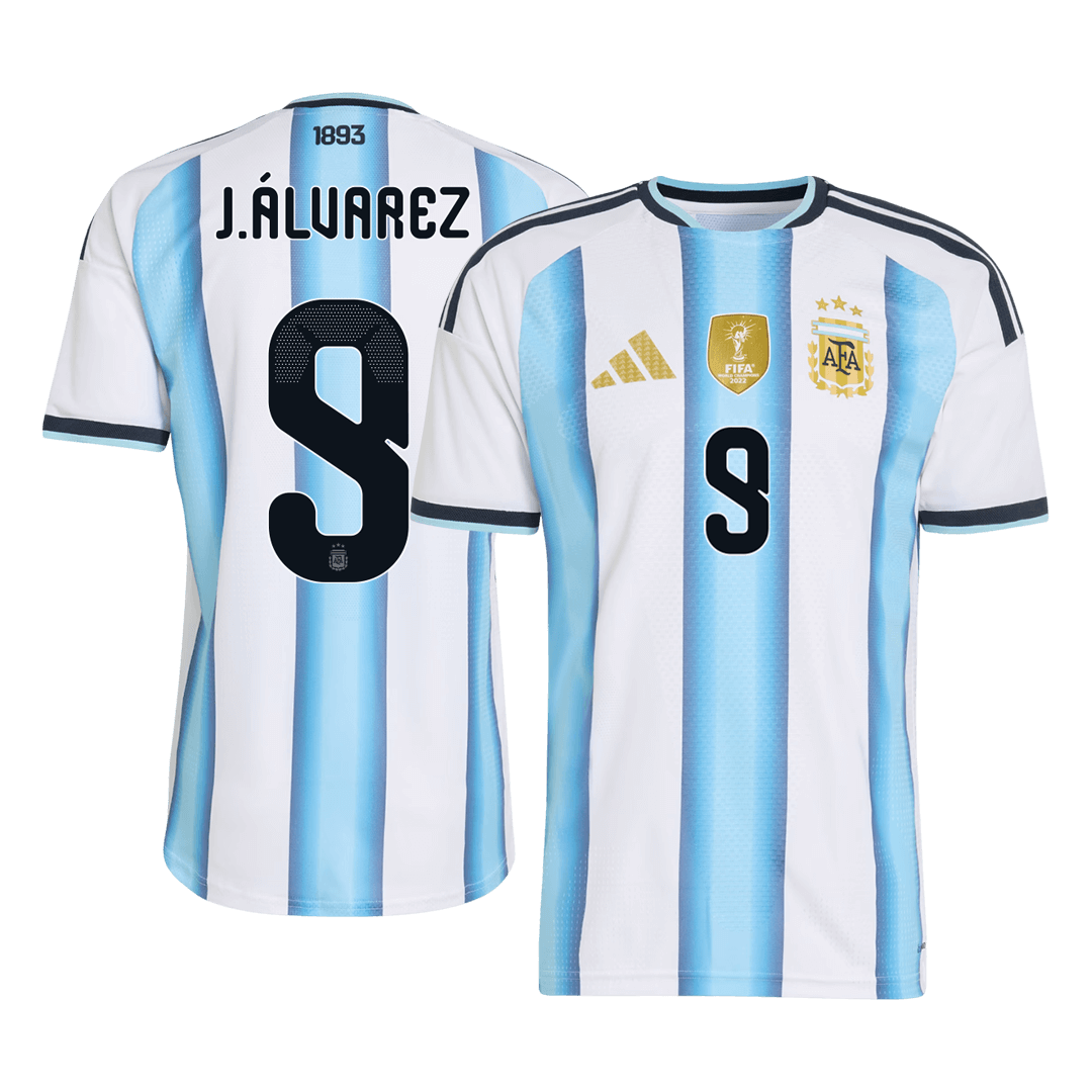 Argentina J.ÁLVAREZ #9 Home Soccer Match Jersey 2026 - Pro Jersey Shop