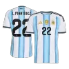 Argentina L.MARTÍNEZ #22 Home Soccer Match Jersey 2026 - Pro Jersey Shop
