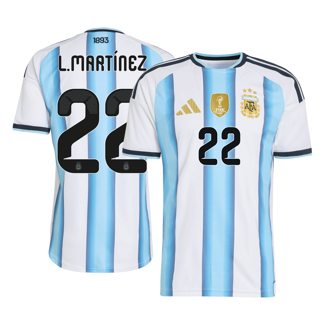 Argentina L.MARTÍNEZ #22 Home Soccer Match Jersey 2026 - Pro Jersey Shop
