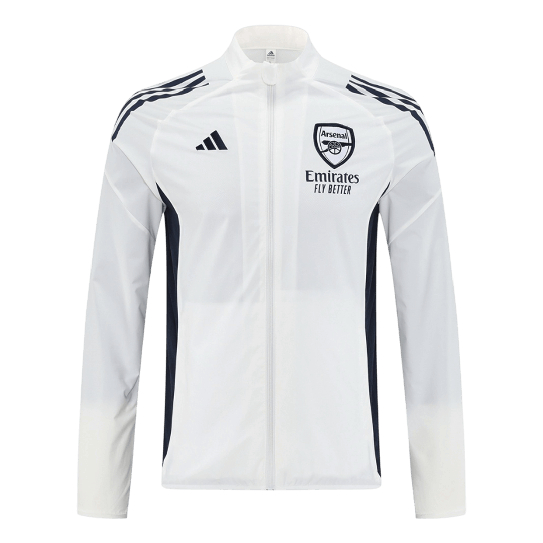 Arsenal Windbreaker Jacket 2025/26 - White - Pro Jersey Shop
