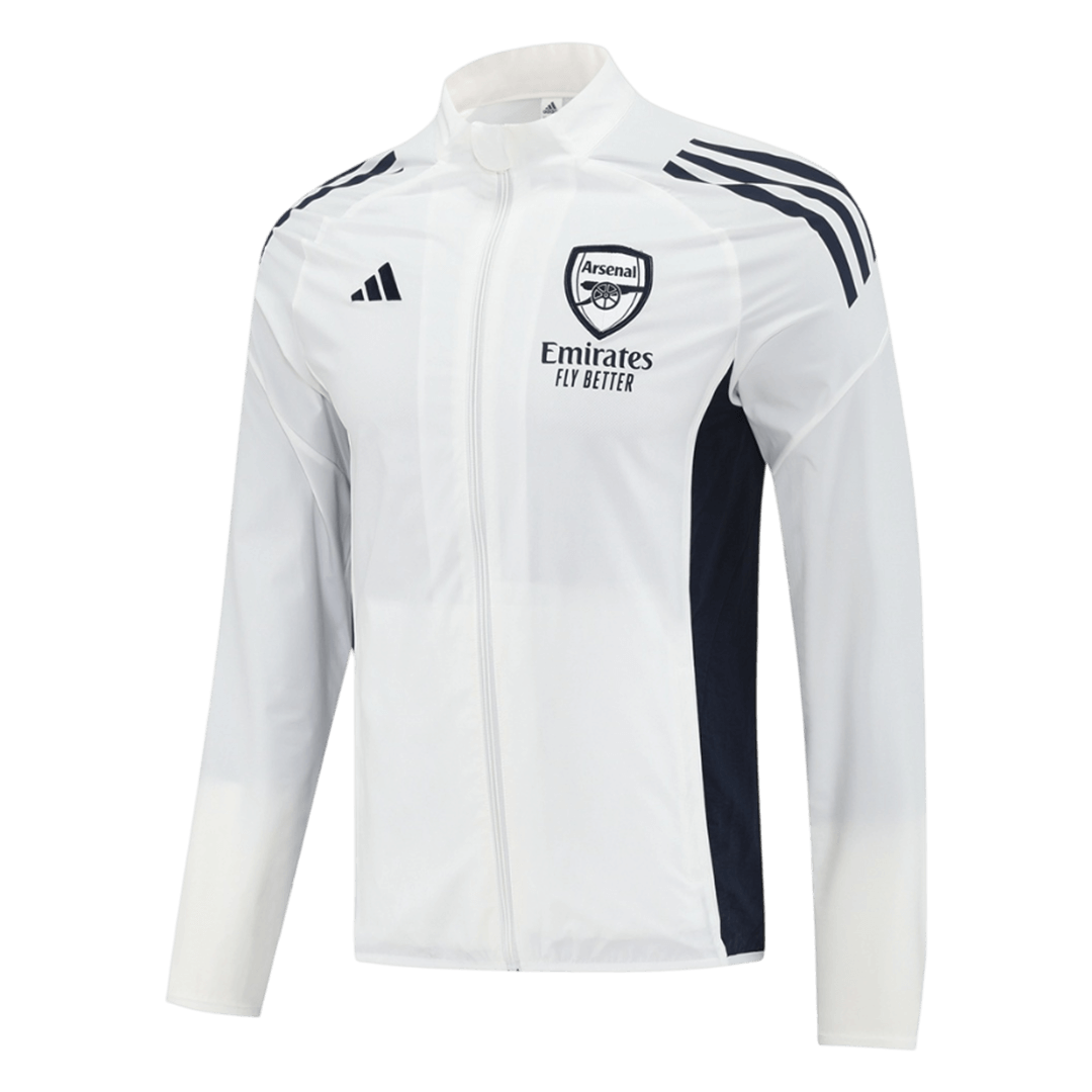 Arsenal Windbreaker Jacket 2025/26 - White - Pro Jersey Shop