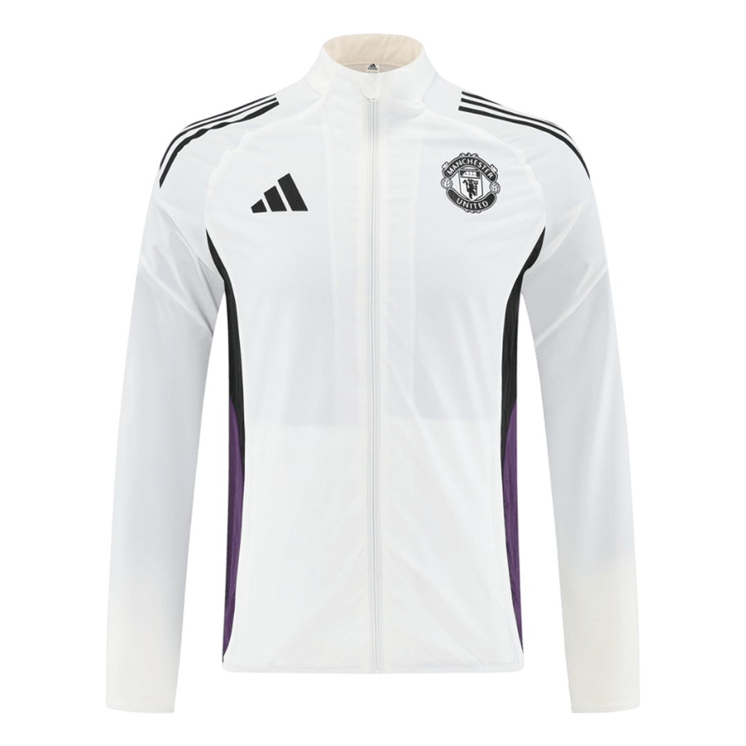 Manchester United Windbreaker Jacket 2025/26 - White - Pro Jersey Shop