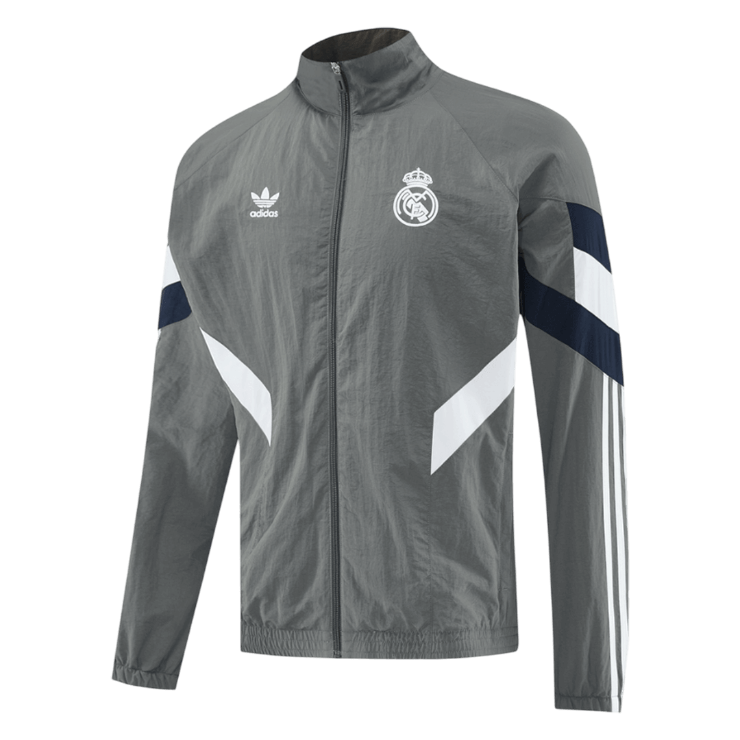 Real Madrid Windbreaker Jacket 2025/26 - Gray - Pro Jersey Shop
