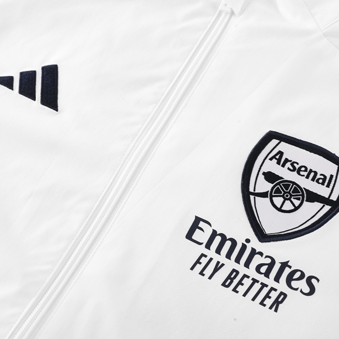 Arsenal Windbreaker Jacket 2025/26 - White - Pro Jersey Shop