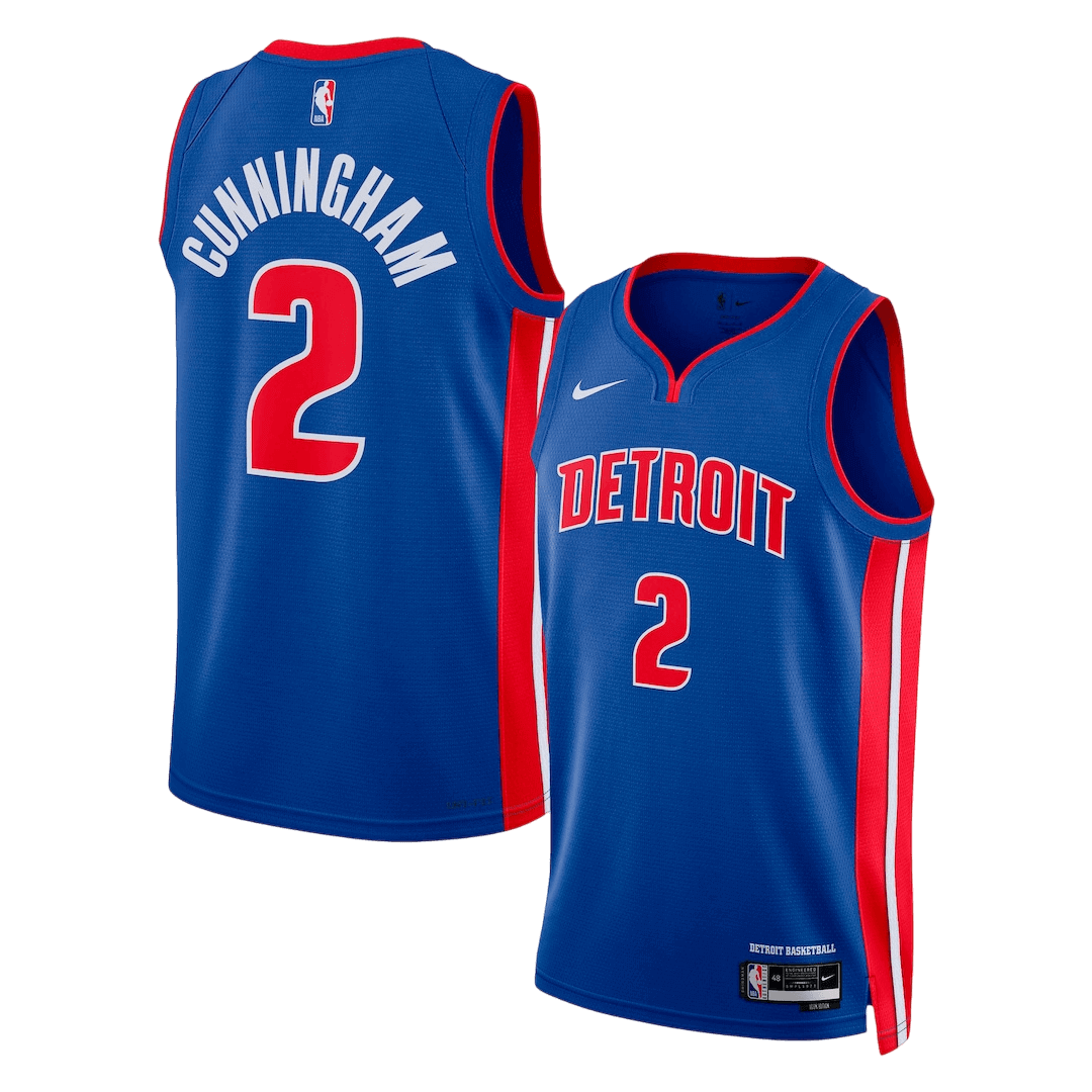 Detroit Pistons Cunningham #2 NBA Jersey - Icon Edition - Pro Jersey Shop