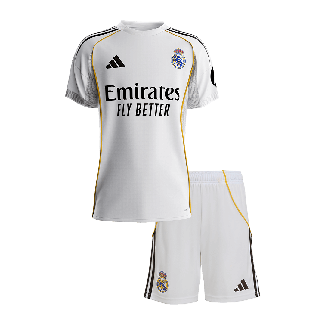Kids Real Madrid Home Soccer Jersey Kit 2025/26 - Pro Jersey Shop
