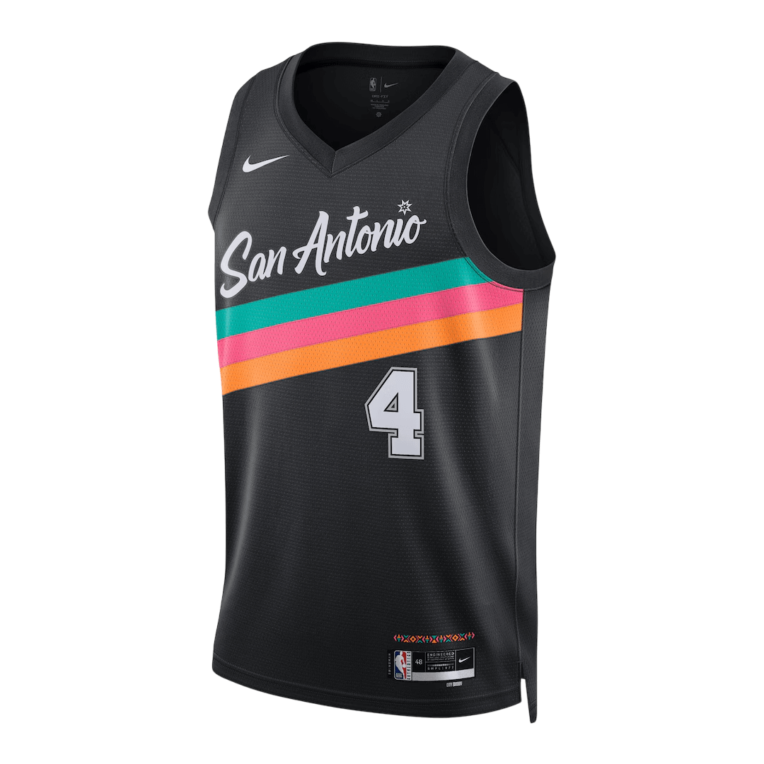 San Antonio Spurs Fox #4 NBA Jersey - City Edition - Pro Jersey Shop