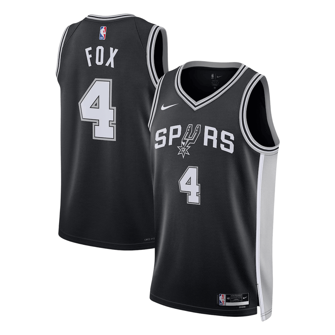 San Antonio Spurs Fox #4 NBA Jersey - Icon Edition - Pro Jersey Shop