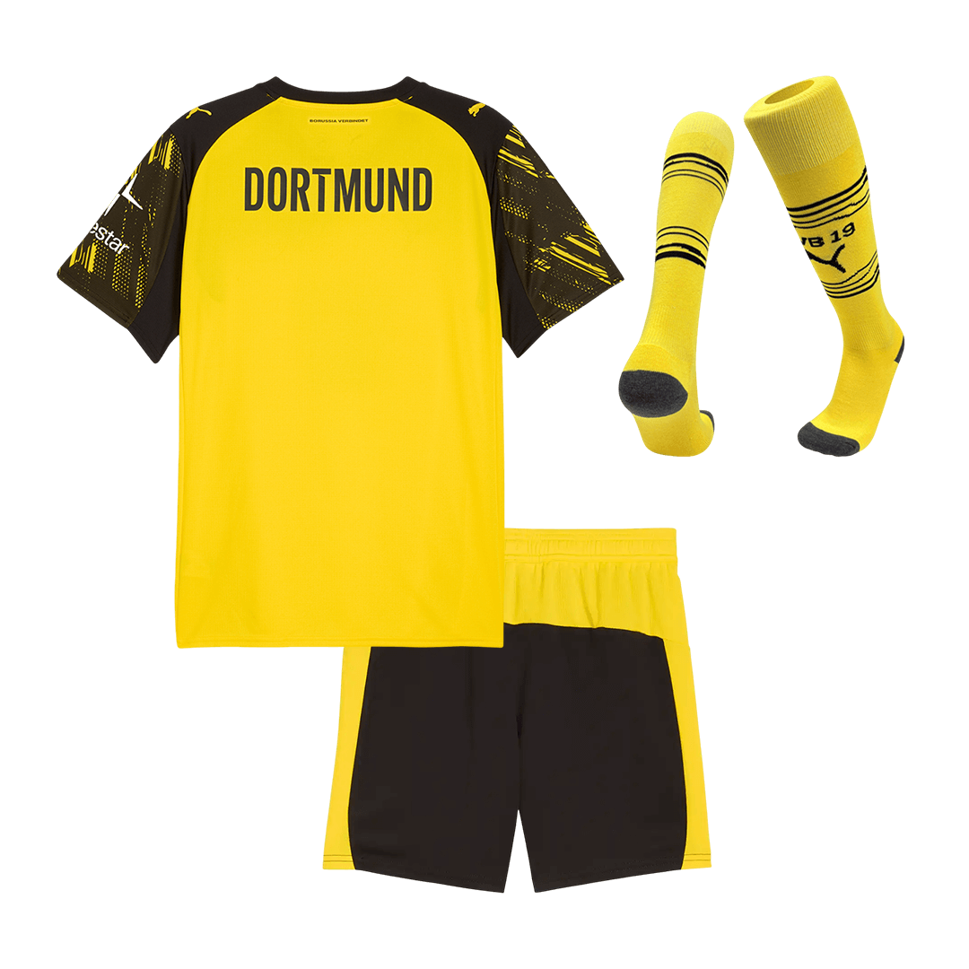 Kids Borussia Dortmund Home Soccer Jersey Full Kit 2025/26 - Pro Jersey Shop