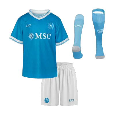 Kids Napoli Home Soccer Jersey Full Kit 2025/26 - Pro Jersey Shop