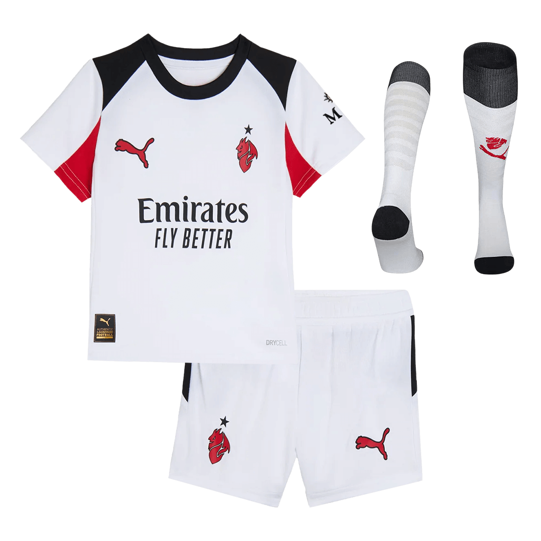 Kids AC Milan Away Soccer Jersey Full Kit 2025/26 - Pro Jersey Shop