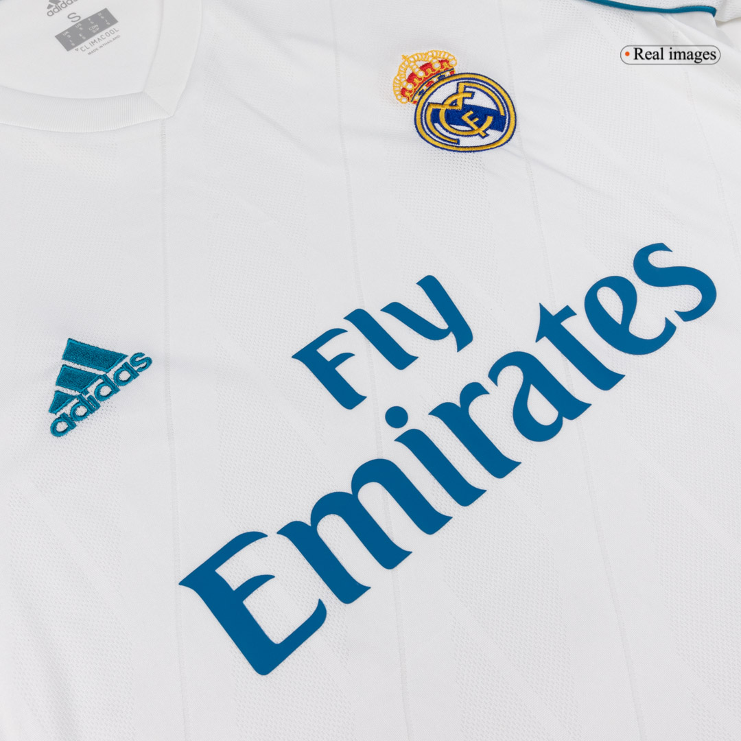 Men's Retro 2017/18 Real Madrid Home Long Sleeves Soccer Jersey Shirt - Fan Version - Pro Jersey Shop