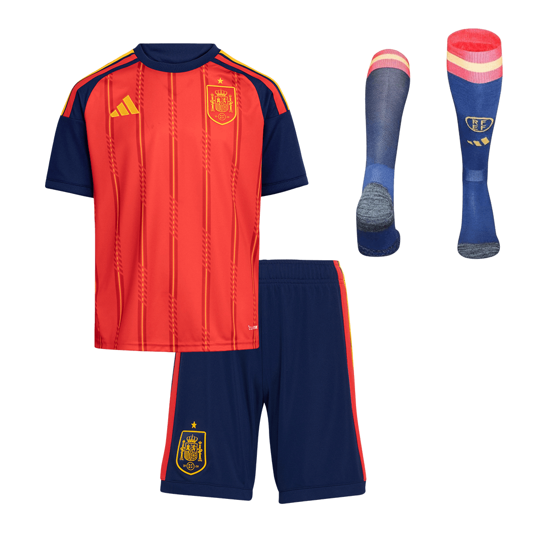 Kids Spain Home Soccer Jersey Full Kit World Cup 2026 - Pro Jersey Shop