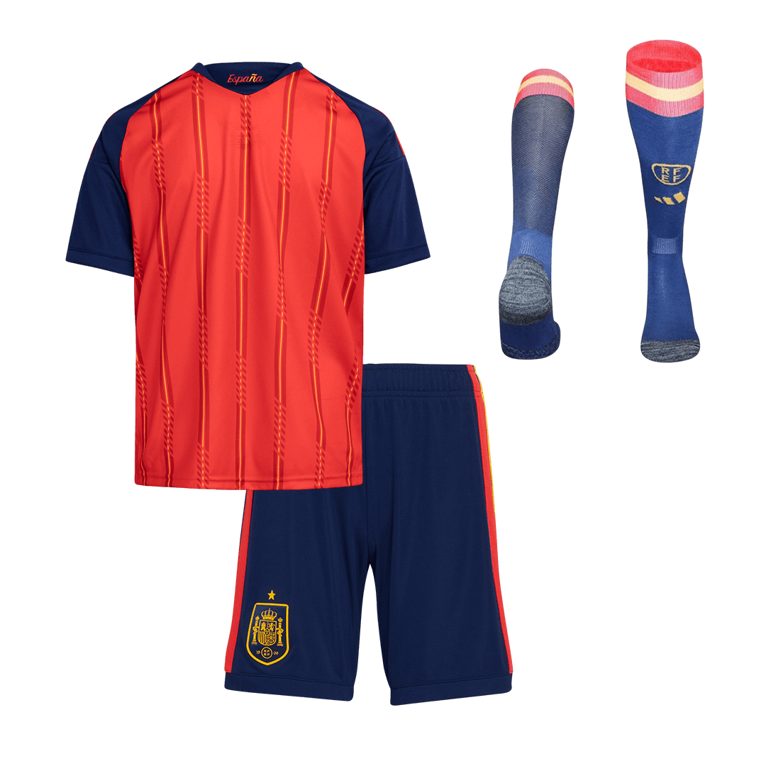 Kids Spain Home Soccer Jersey Full Kit World Cup 2026 - Pro Jersey Shop