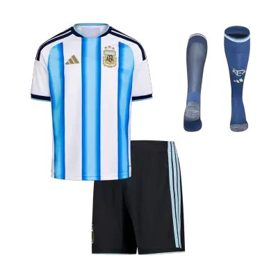 Kids Argentina Home Soccer Jersey Full Kit 2025/26 World Cup 2022 - Pro Jersey Shop