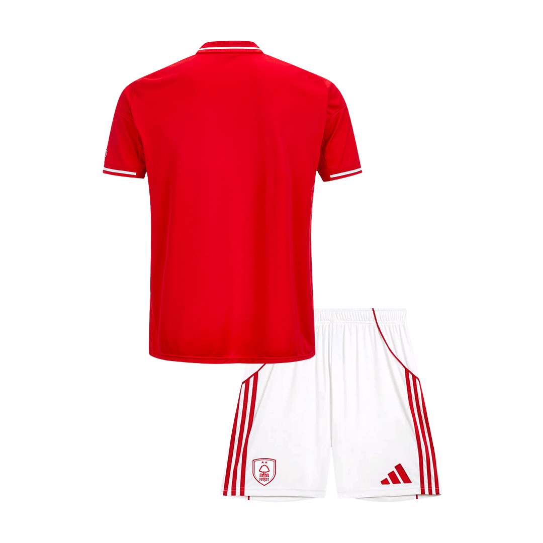 Kids Nottingham Forest Home Soccer Jersey Kit 2025/26 - Pro Jersey Shop