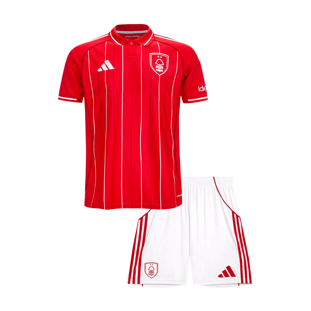 Kids Nottingham Forest Home Soccer Jersey Kit 2025/26 - Pro Jersey Shop