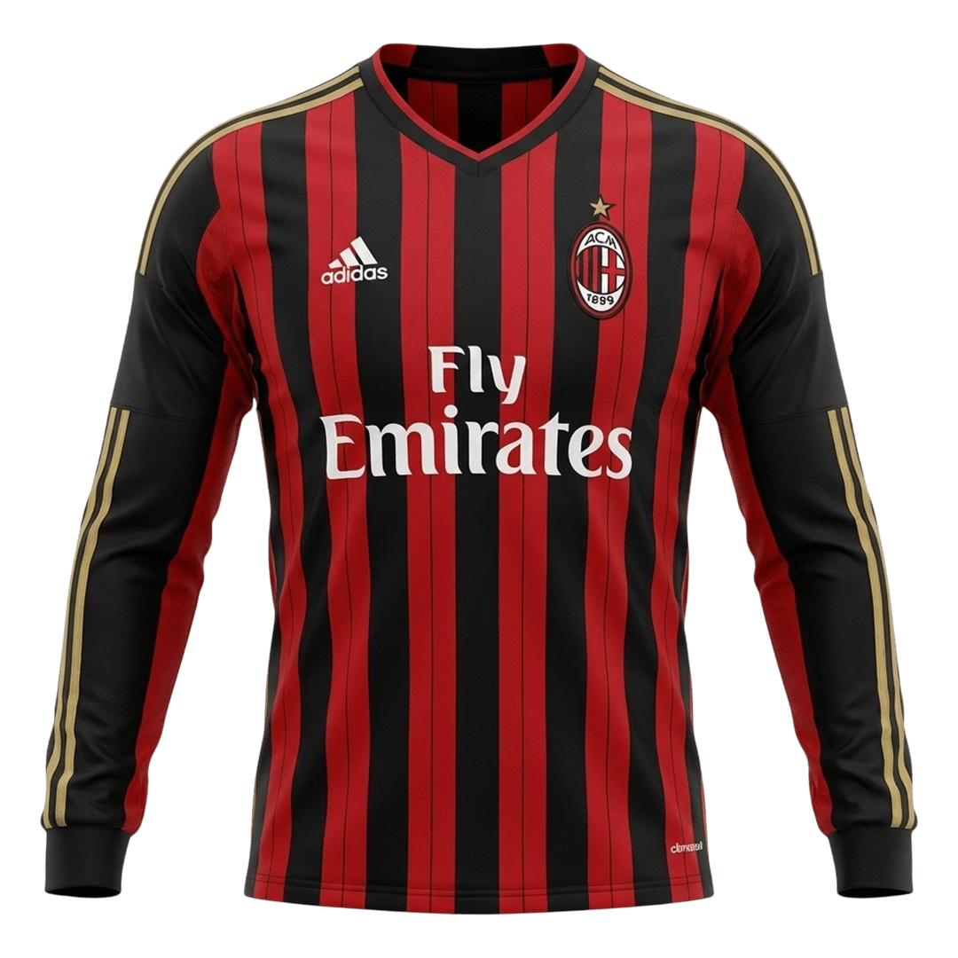 Retro 2013/14 AC Milan Home Long Sleeves Soccer Jersey - Pro Jersey Shop