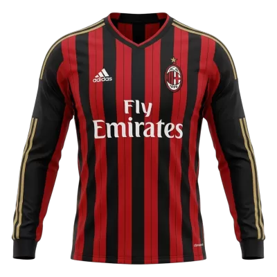 Retro 2013/14 AC Milan Home Long Sleeves Soccer Jersey - Pro Jersey Shop