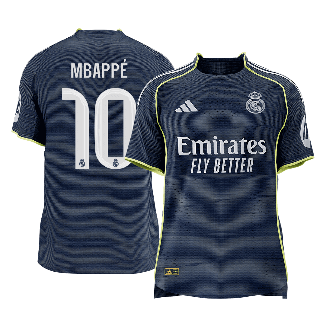 Premium Quality Real Madrid MBAPPÉ #10 Away Soccer Match Jersey 2025/26 ...