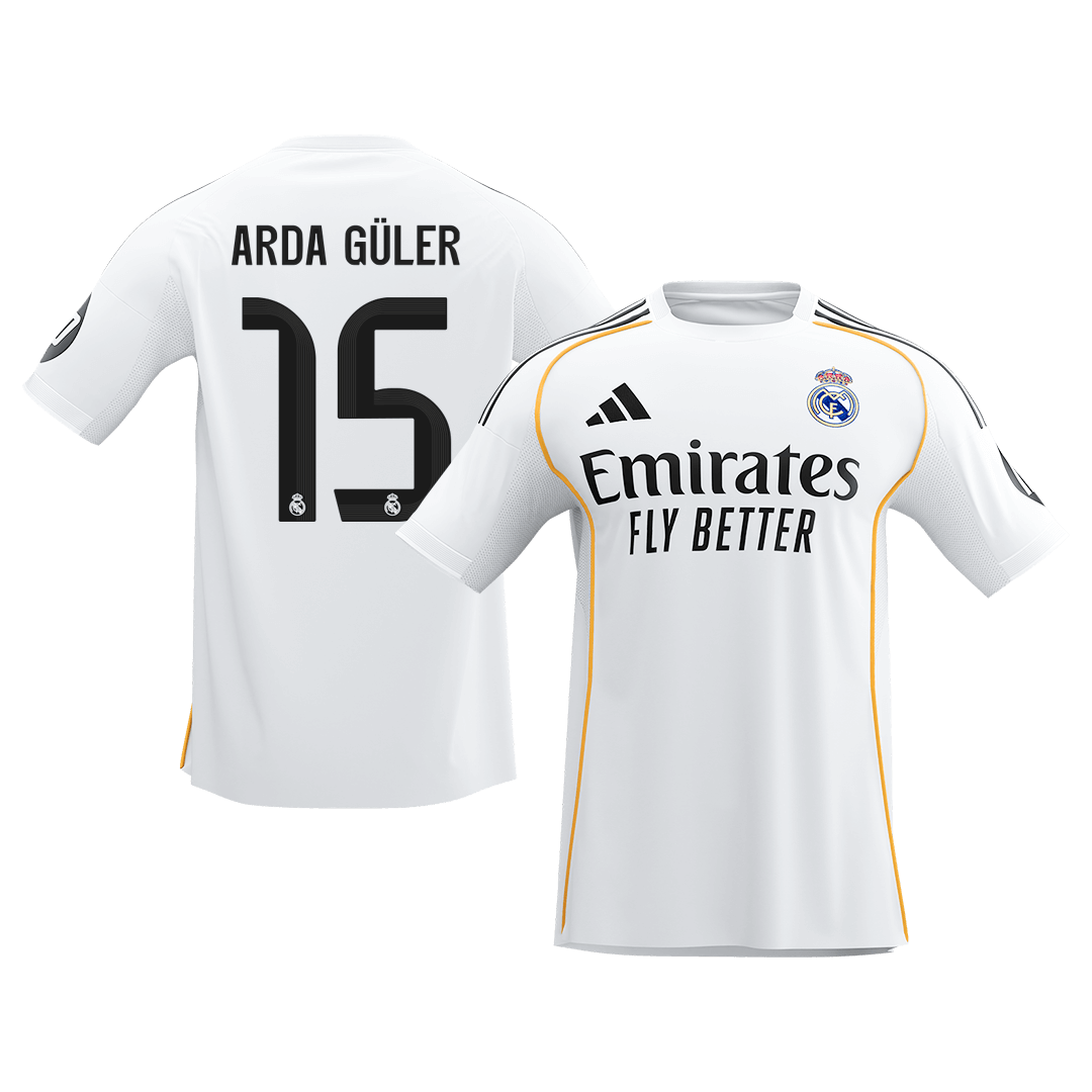 Real Madrid ARDA GÜLER #15 Home Soccer Fan Jersey 2025/26 - Pro Jersey Shop