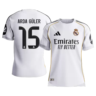Real Madrid ARDA GÜLER #15 Home Soccer Match Jersey 2025/26 - Pro Jersey Shop