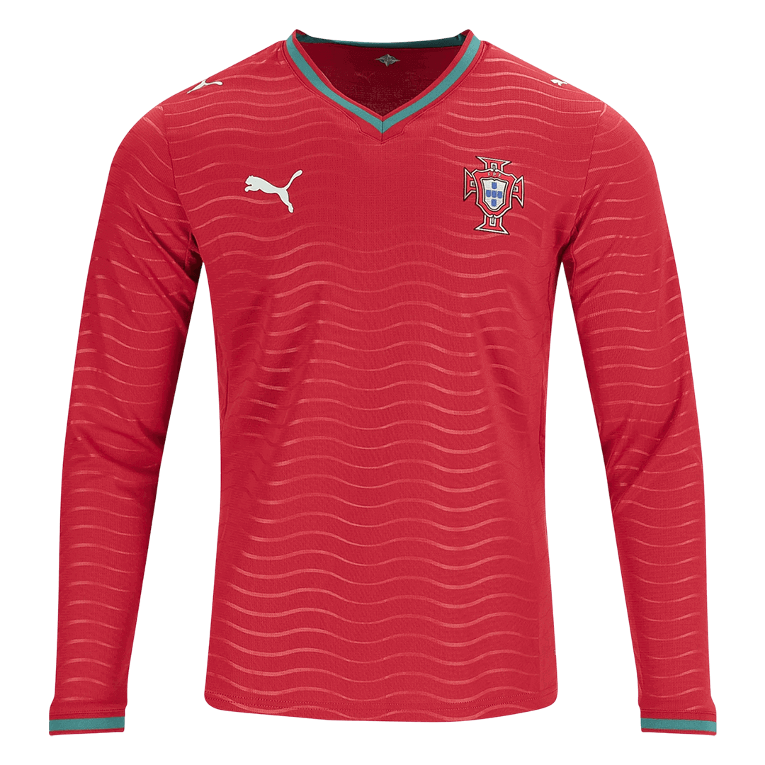 Men's Portugal Match Home Soccer Long Sleeves Jersey World Cup 2026 - Pro Jersey Shop