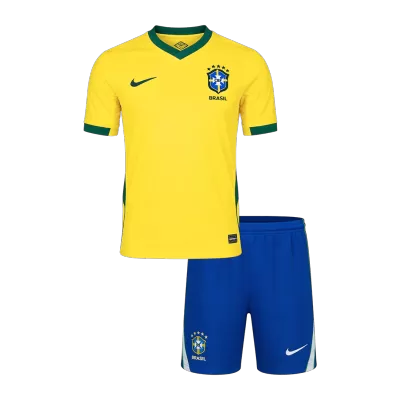 Kids Brazil Home Soccer Jersey Kit 2026 - Pro Jersey Shop
