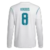 Men's Retro 2017/18 Replica KROOS #8 Real Madrid Home Long Sleeves Soccer Jersey Shirt - Pro Jersey Shop